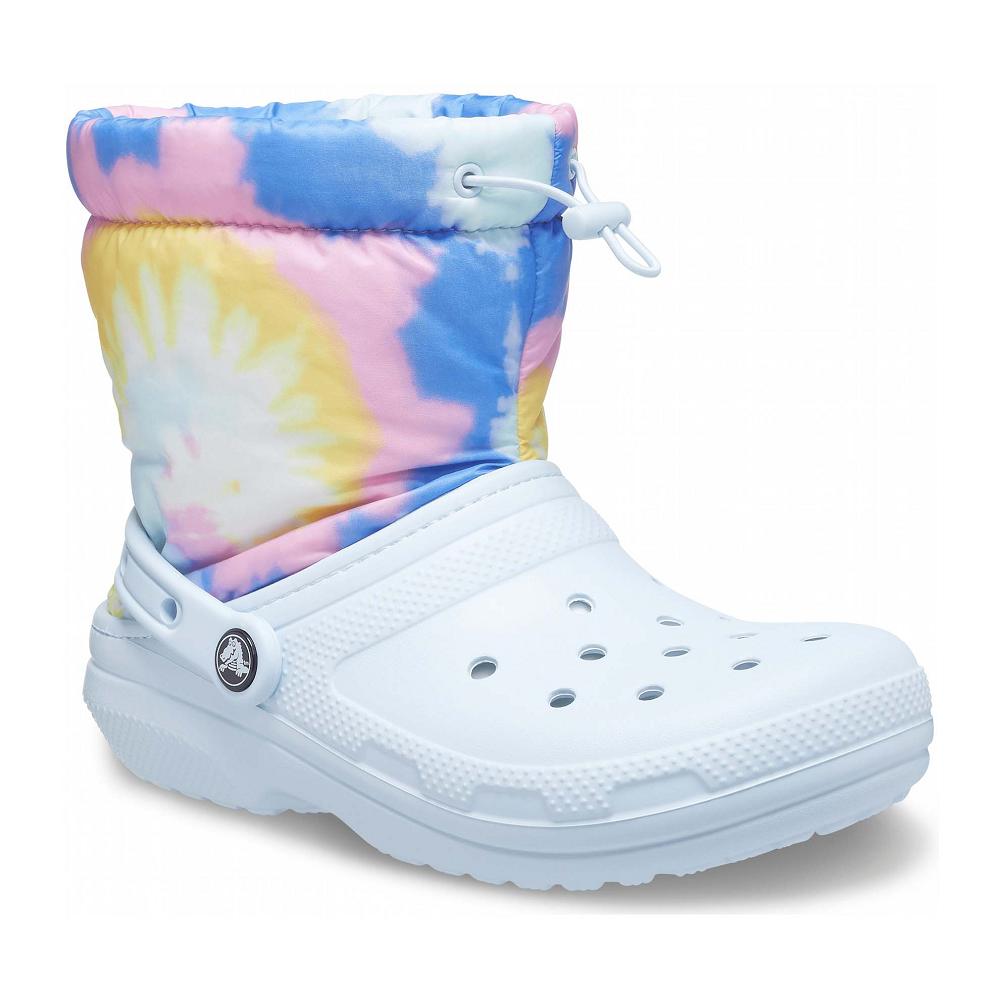 Bottes Crocs Classiche Doublée Neo Puff Tie Dye Blanche Homme | COK-1905828