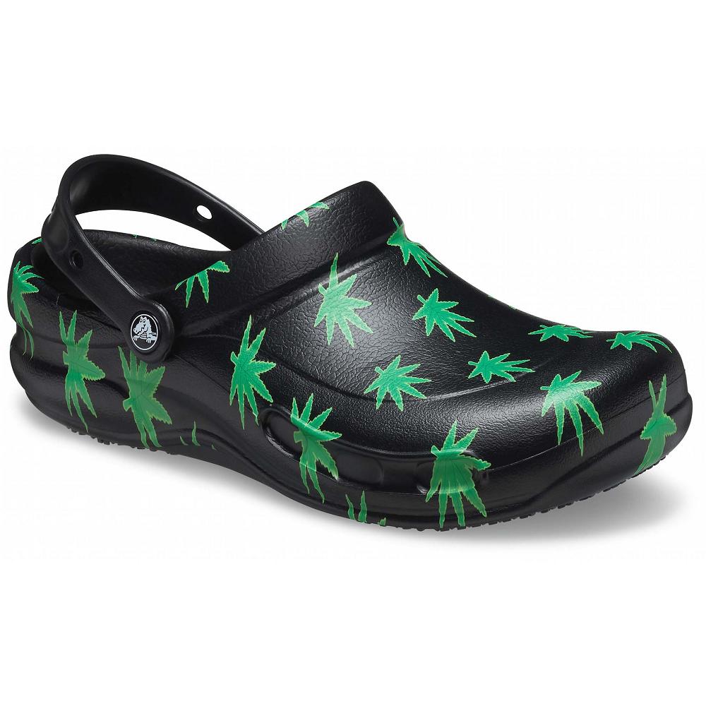 Sabots Crocs Bistro Graphic Noir Vert Homme | GDB-4036290