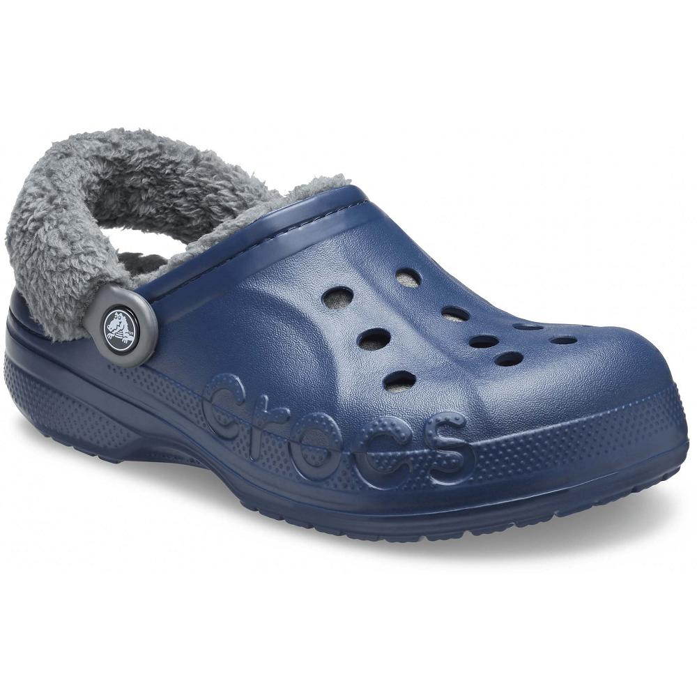 Sabots Crocs Baya Doublée Fuzz-Brides Bleu Marine Homme | HOE-1466514