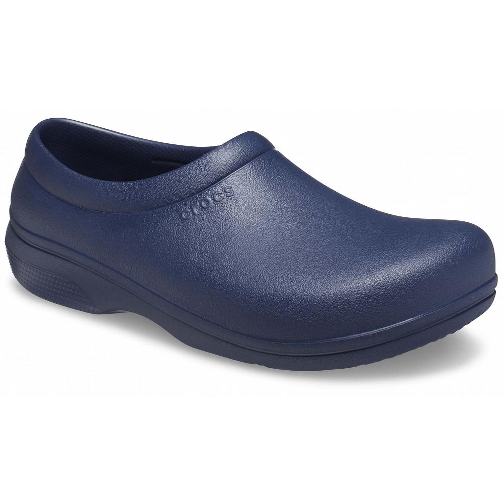 Sabots Crocs On-The-Clock Travail Slip-On Bleu Marine Homme | YLL-4807158