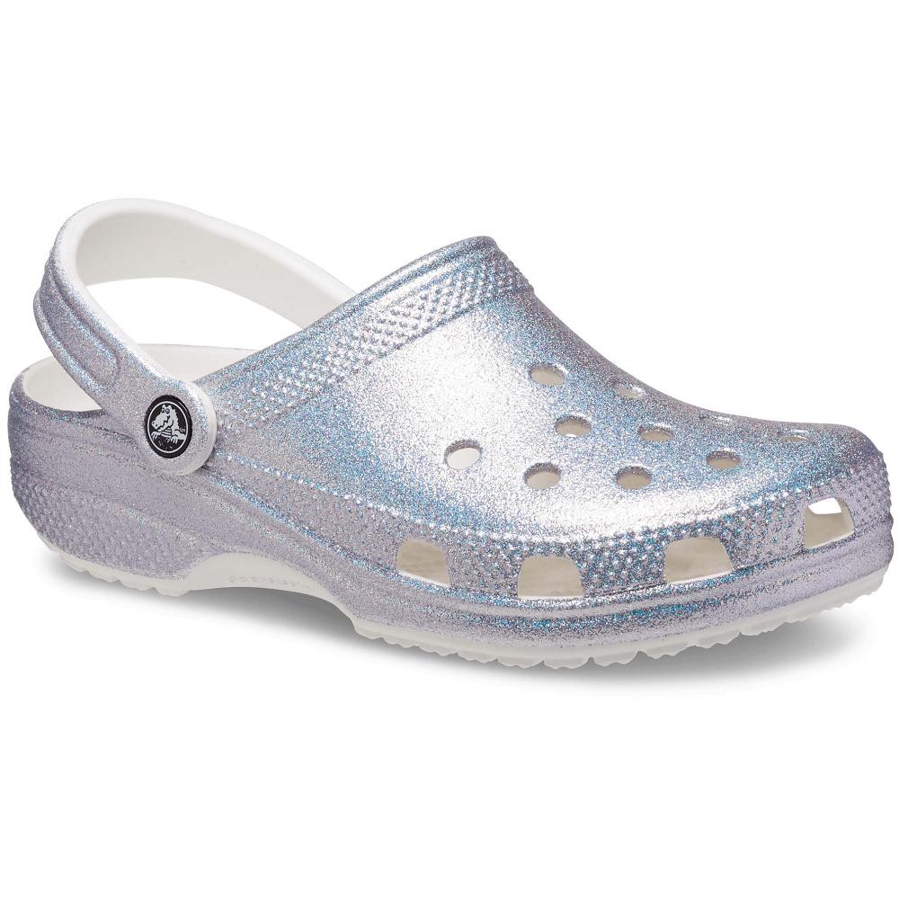 Sabots Crocs Classiche Glitter Argent Homme | EFL-3612748