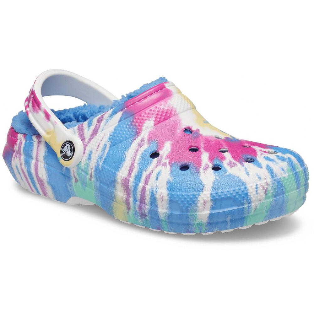 Sabots Crocs Classiche Doublée Tie-Dye Bleu Homme | STU-4453051