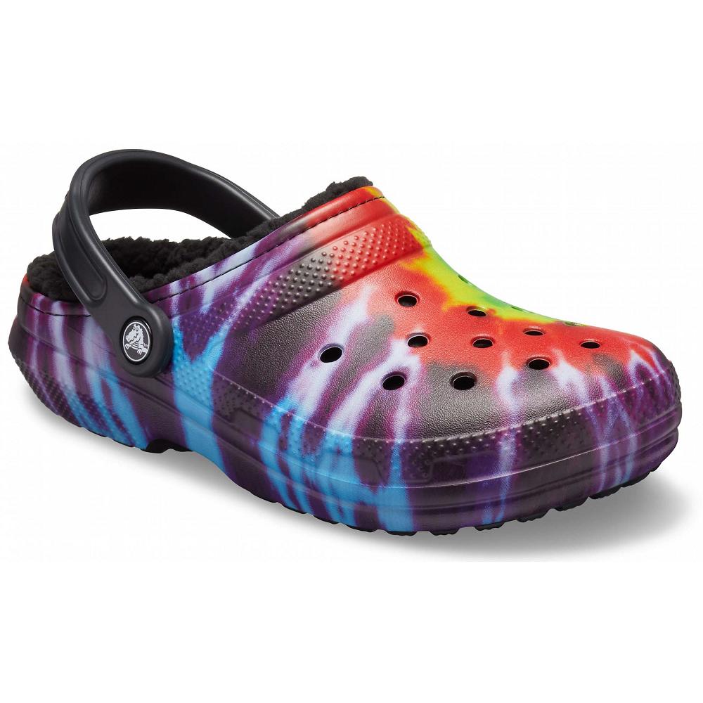 Sabots Crocs Classiche Doublée Tie-Dye Noir Homme | GDU-4662302