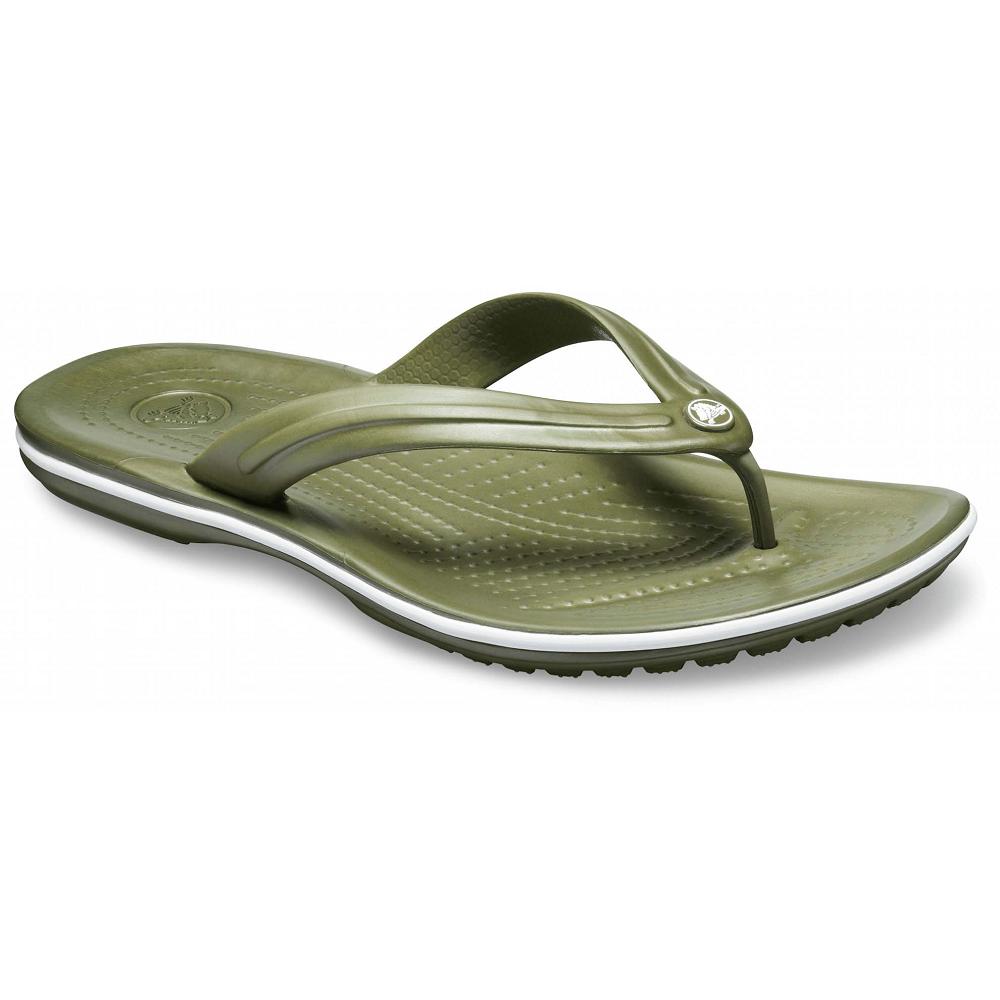 Tong Crocs Crocband Vert Olive Homme | JCW-8356300