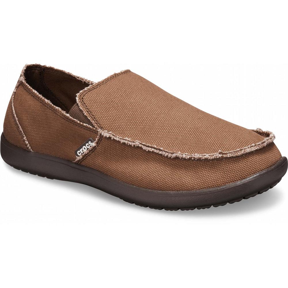 Loafers Crocs Santa Cruz Slip-On Cafe Homme | QAO-7679527