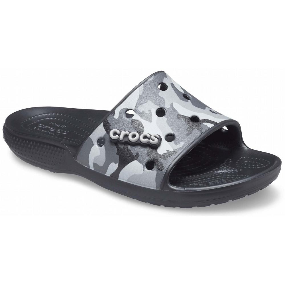 Sandales Crocs Classiche Printed Camo Claquette Noir Homme | PKB-6840117