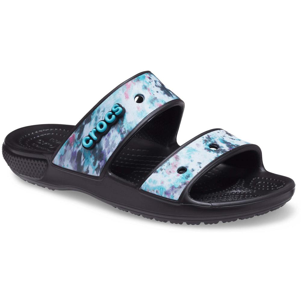 Sandales Crocs Classiche Tie-Dye Graphic Noir Homme | VCF-4494573