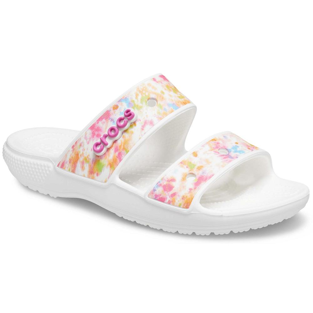 Sandales Crocs Classiche Tie-Dye Graphic Blanche Homme | BAF-7829577