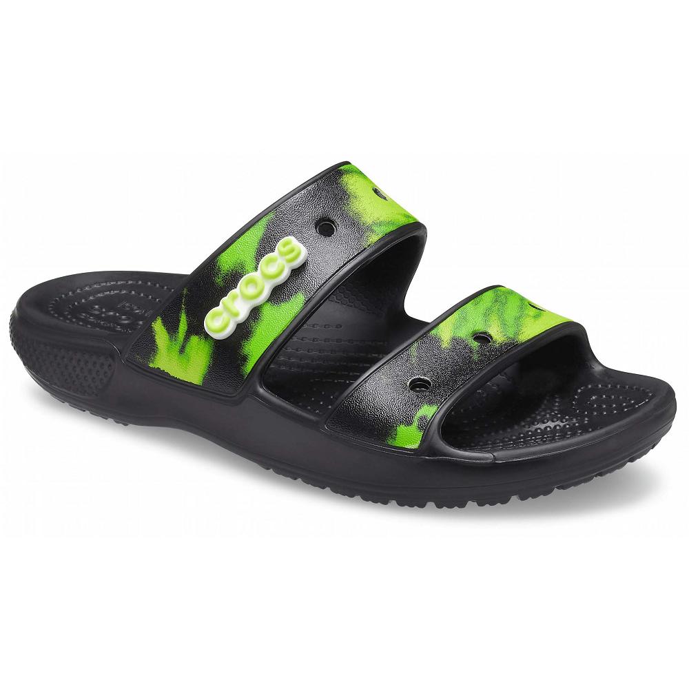 Sandales Crocs Classiche Tie-Dye Graphic Noir Homme | MTR-6834346