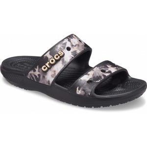 Sandales Crocs Classiche Bleach Dye Noir Homme | GTW-1881923