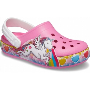 Sabots Crocs Fun Lab Unicorn Lights Rose Fille | JND-0322684