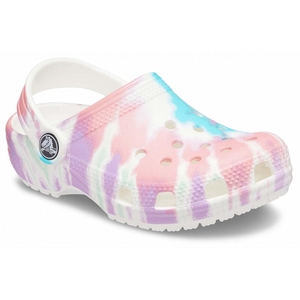 Sabots Crocs Classiche Tie-Dye Graphic Blanche Fille | RBH-3478616