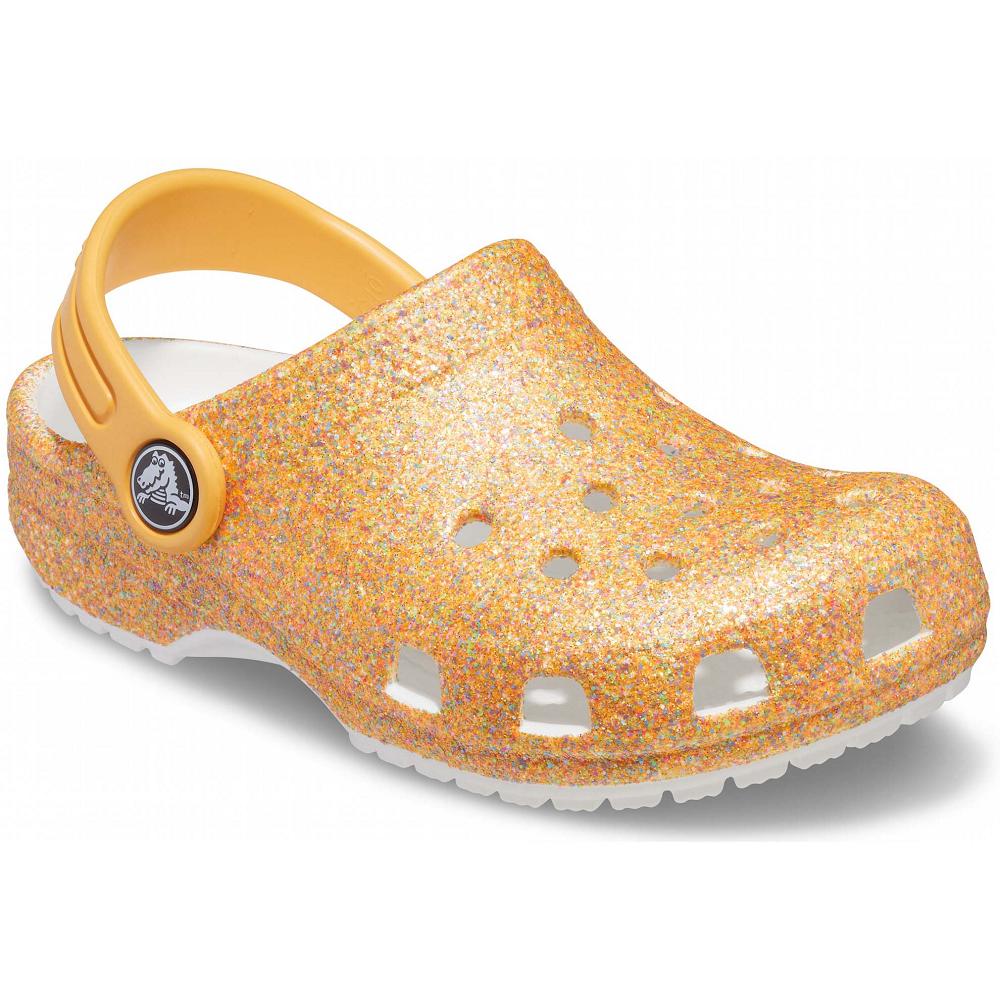 Sabots Crocs Classiche Glitter Doré Fille | MSP-7389666