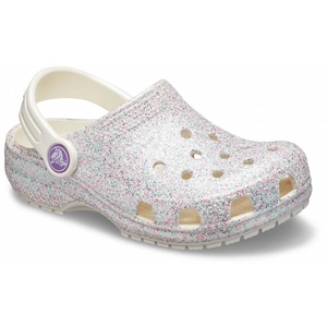 Sabots Crocs Classiche Glitter Argent Fille | XTI-8401122