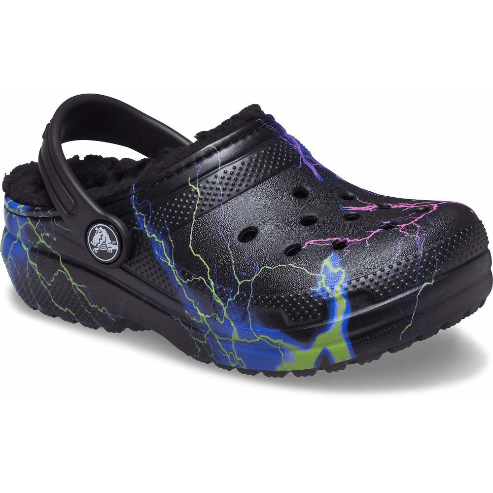 Sabots Crocs Classiche Doublée Out of This World Noir Fille | KQC-8464435