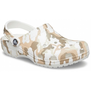 Sabots Crocs Classiche Printed Camo Blanche Femme | WDQ-3252793