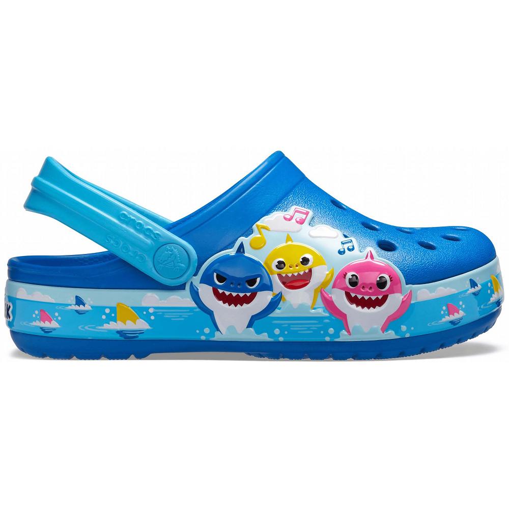 Sabots Crocs Fun Lab Baby Shark Band Bleu Fille | EHK-7397745