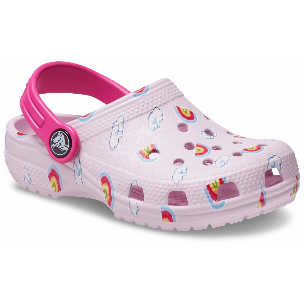 Sabots Crocs Classiche Toddler Printed Rose Fille | QNA-6160313