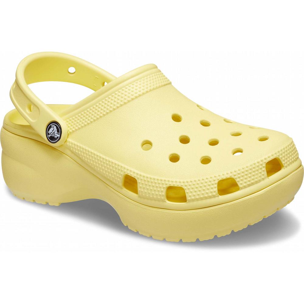 Sabots Crocs Women's Classiche Plateforme Jaune Femme | YBJ-3147249