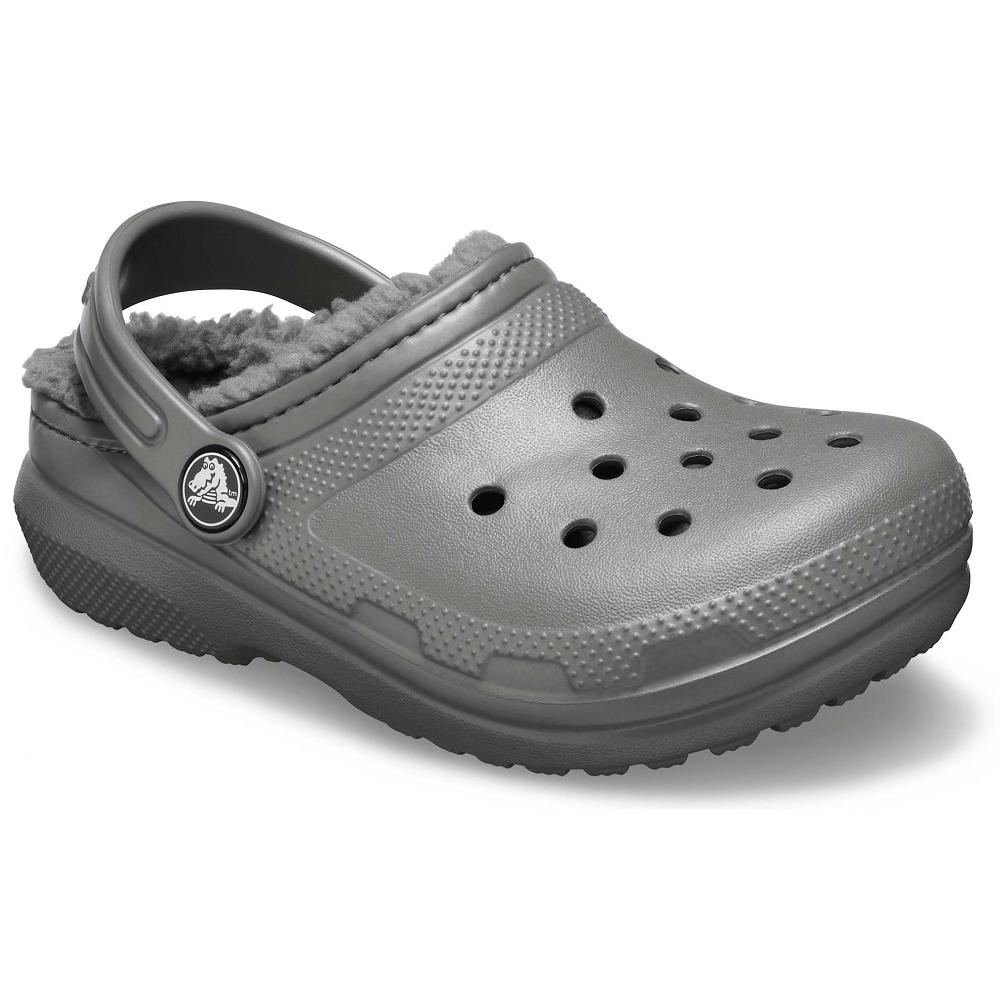 Sabots Crocs Classiche Doublée Grise Fille | OCC-1485747