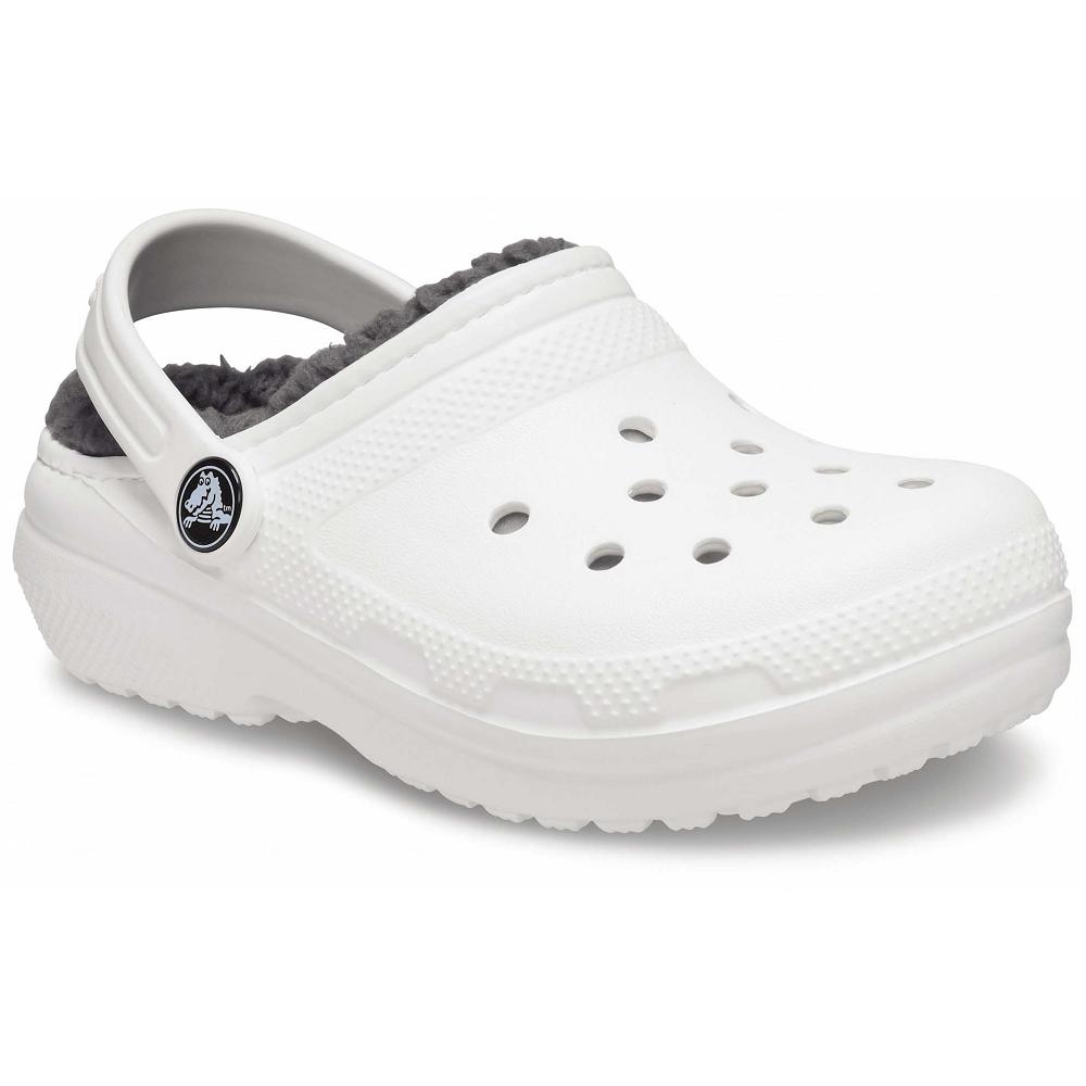 Sabots Crocs Classiche Doublée Blanche Fille | RKL-0947290