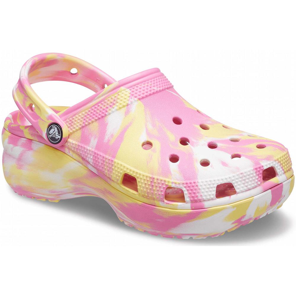 Sabots Crocs Women's Classiche Plateforme Marbled Rose Femme | JJO-7147436