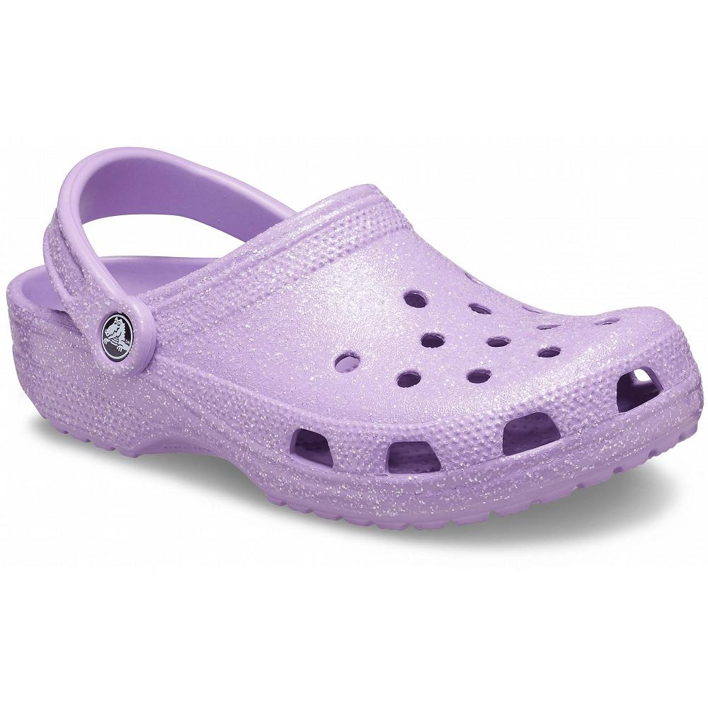 Sabots Crocs Classiche Glitter Violette Femme | EUE-9774294