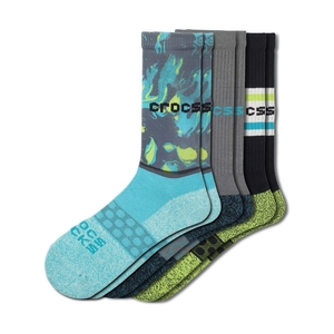 Chaussettes Crocs Adult Crew Seasonal Marble 3 Pack Multicolore Femme | FWA-6095282