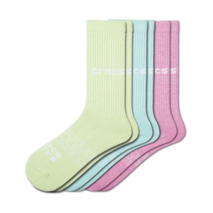 Chaussettes Crocs Adult Twisted Yarn Crew Solid 3-Pack Multicolore Femme | DZC-0394621