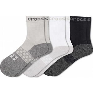 Chaussettes Crocs Adult Quarter Solid 3-Pack Noir Femme | HZF-1550493