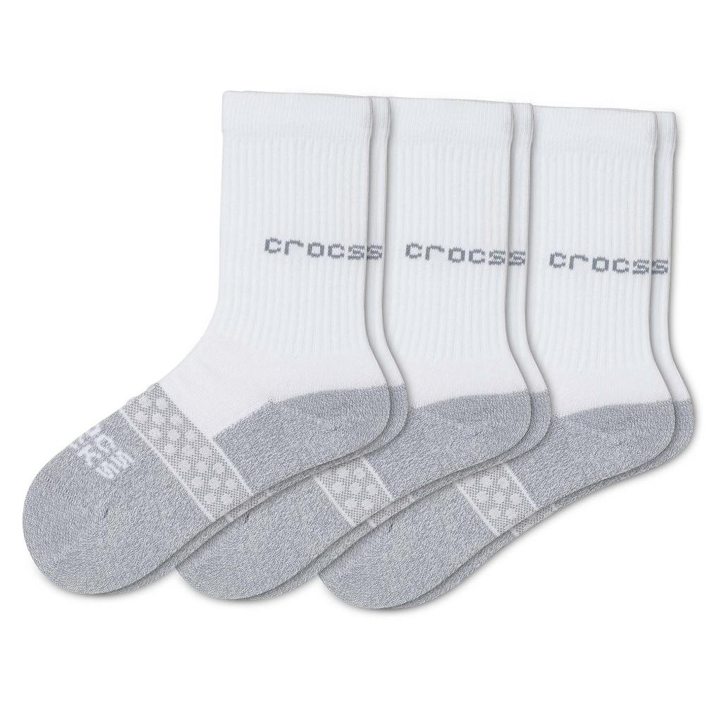 Chaussettes Crocs Crew Solid 3-Packs Blanche Garcon | XVN-8733279