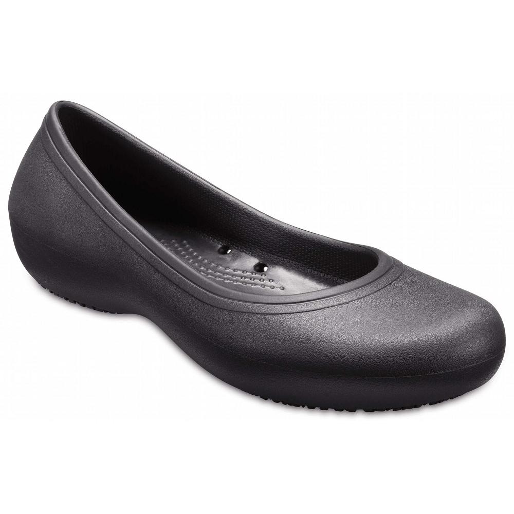 Chaussures Plates Crocs At Travail Noir Femme | BYZ-6360642