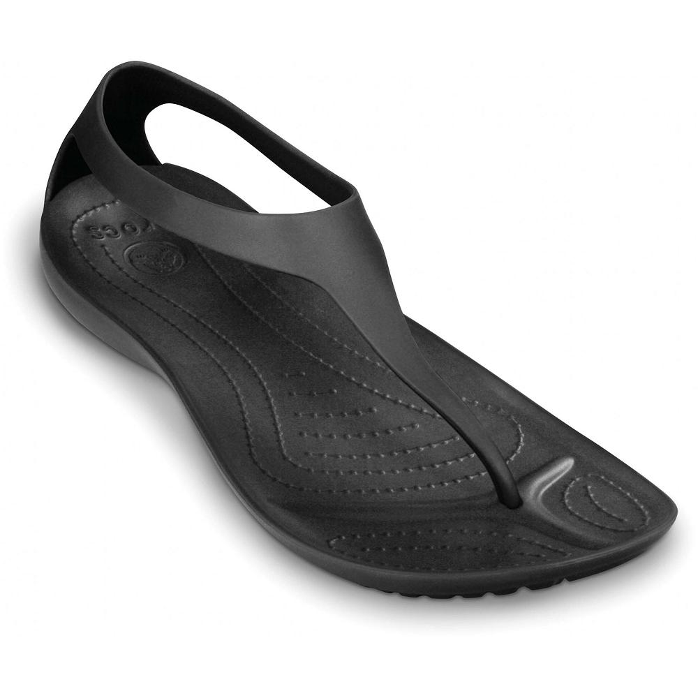 Tong Crocs Sexi Noir Femme | PRG-0526121