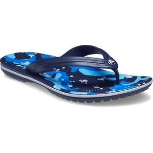 Tong Crocs Crocband Printed Bleu Femme | FTP-4203251