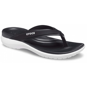 Tong Crocs Capri V Sport Noir Femme | UQZ-9642630