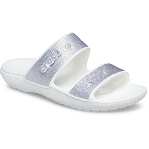 Sandales Crocs Classiche Glitter Argent Blanche Homme | NEH-0861842