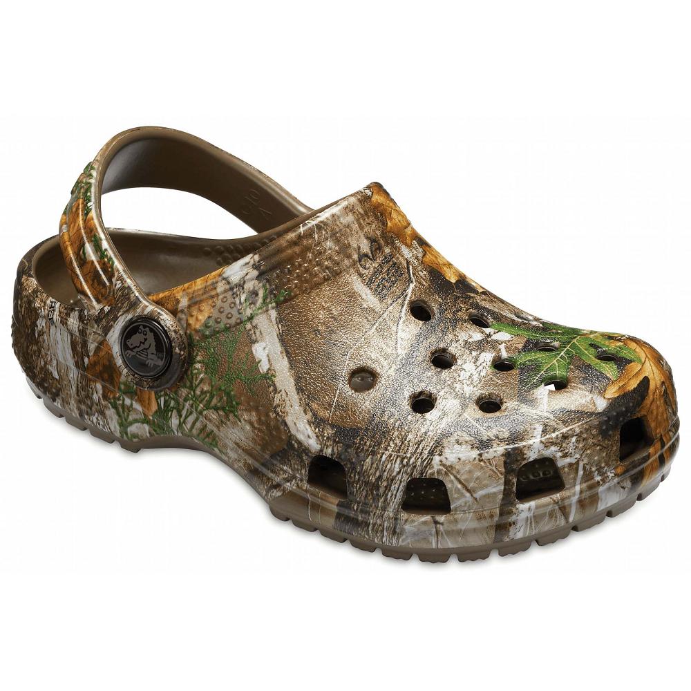 Sabots Crocs Classiche Realtree Edge Taupe Fille | CFJ-5554975