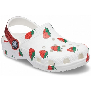 Sabots Crocs Classiche Aliments Print Blanche Fille | KZY-2036044