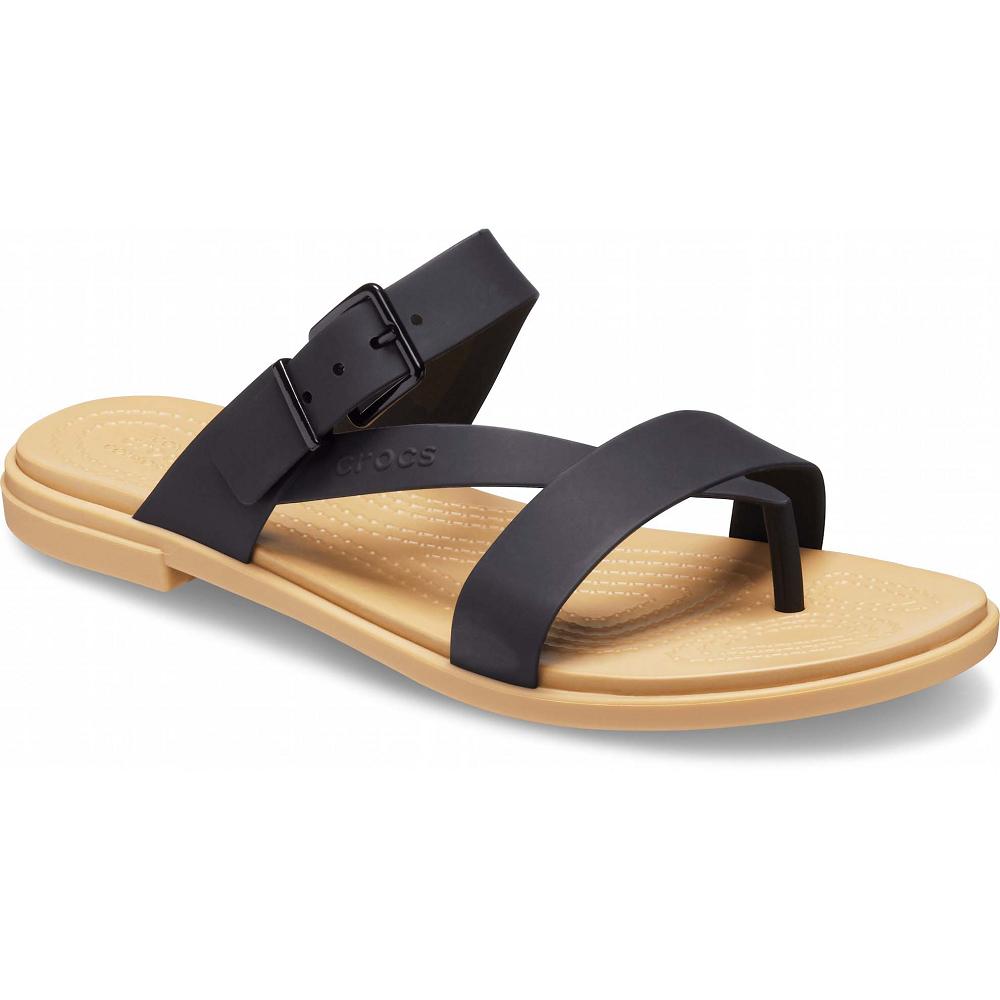 Sandales Crocs Tulum Embout Post Sandal Noir Femme | BXT-8810881