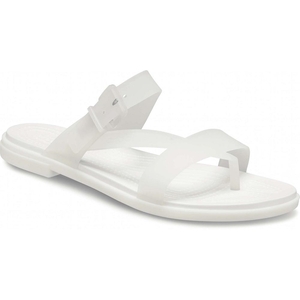 Sandales Crocs Tulum Translucent Embout Post Blanche Femme | FZX-7717159