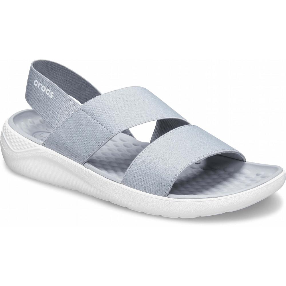 Sandales Crocs LiteRide Stretch Grise Femme | JXG-1482061